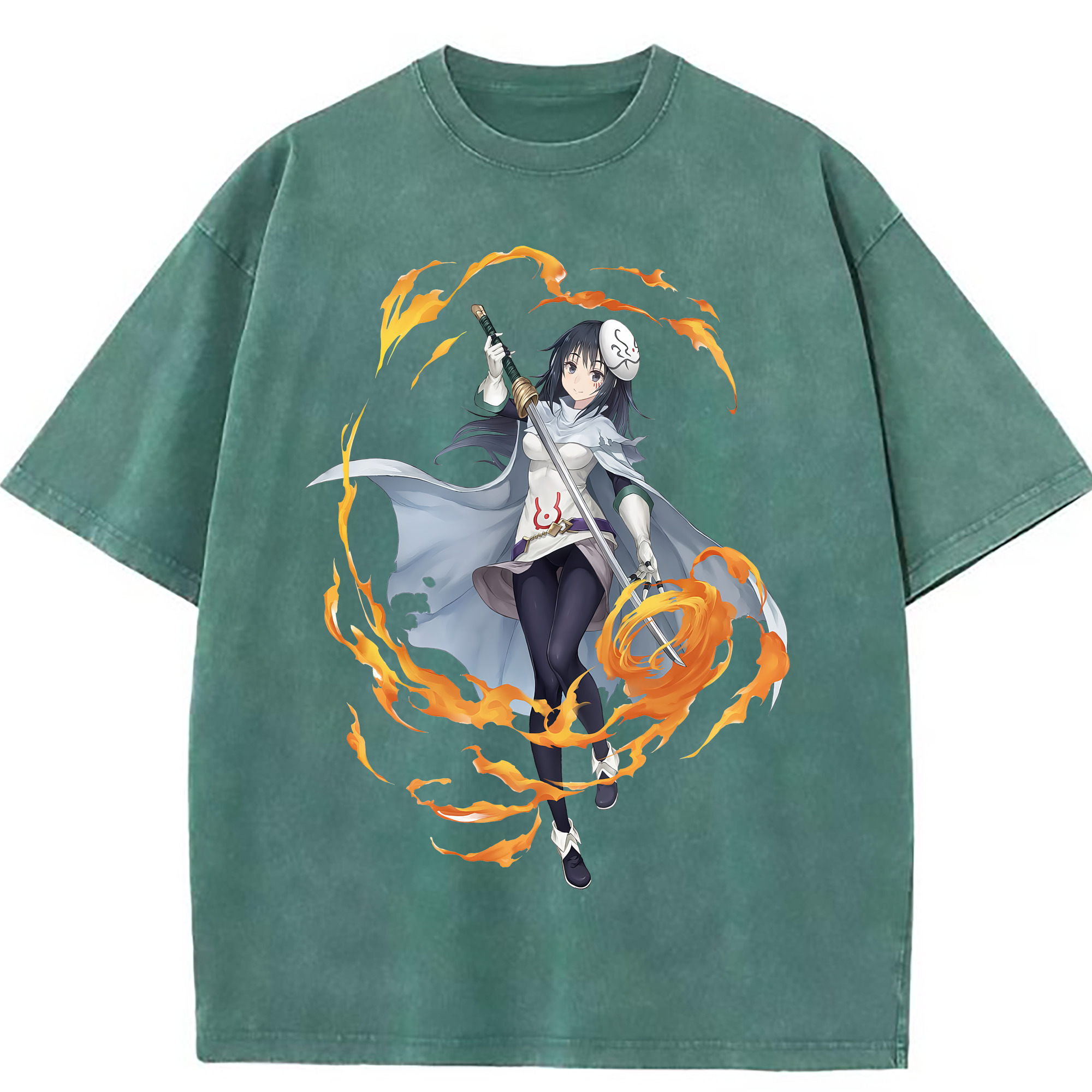 （画像用） 転スラ Regarding Reincarnated to Slime 綿100% ヴィンテージ風 半袖Tシャツ（フロントプリント）